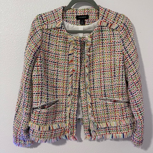 Halogen Women's Multicolor Tweed Blazer - Picture 3 of 6